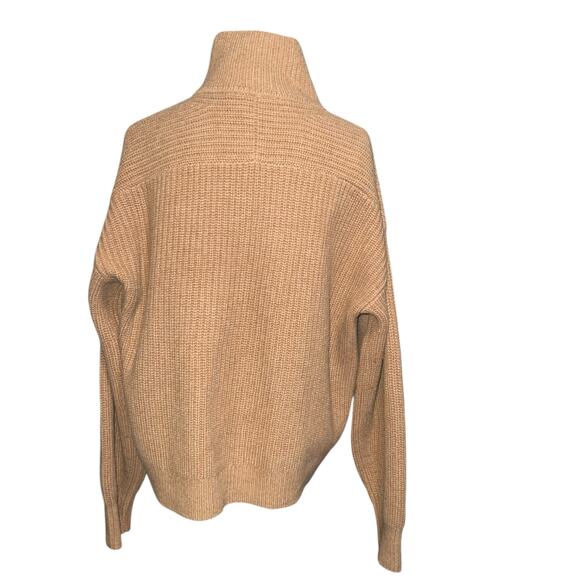 Everlane The half zip women's wool sweater in luxe merino camel color size med - Picture 5 of 5